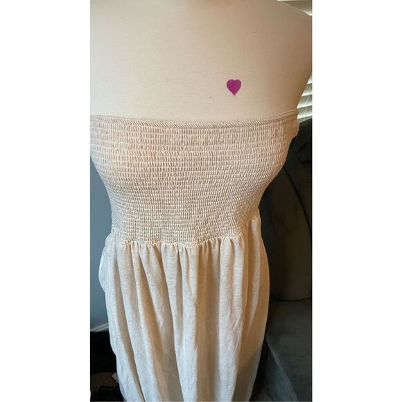 VICTORIA’S SECRET Gorgeous Full Length Stretchy Smocked Strapless Dress - Picture 1 of 4